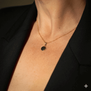 Collier argent doré à l'or 3 microns et Morta